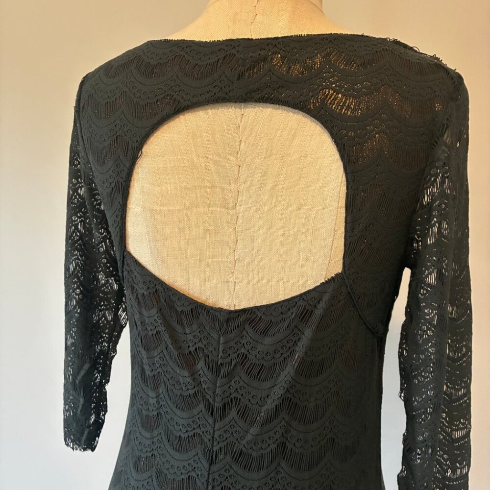 Free People Lace Scalloped Green Women's Mini Dress - Picture 7 of 12